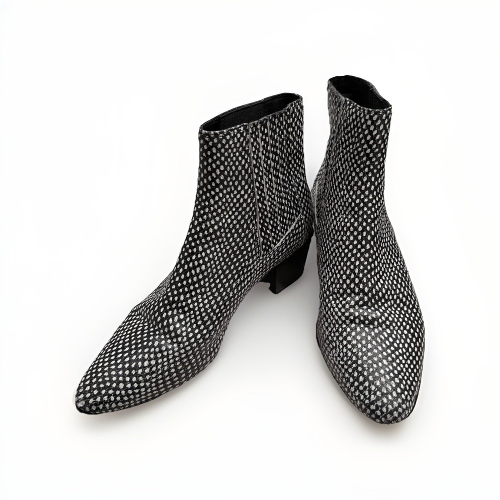 Rag & Bone Women Rover Booties Snake‎ Embossed Leather Mid Heel 36 US 6